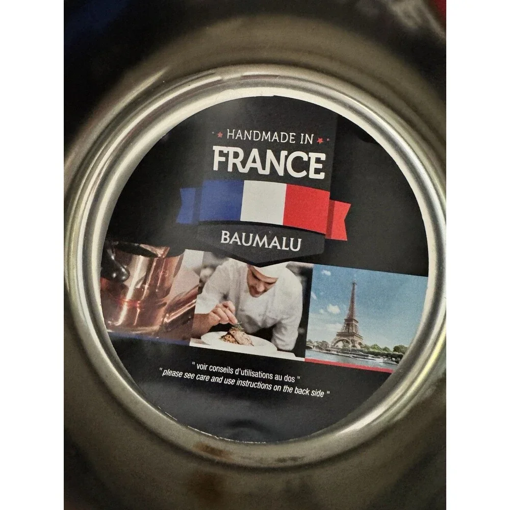 Baumalu Copper Pot Saucepan Cast Iron Handle Made In France 3.5 Inch
